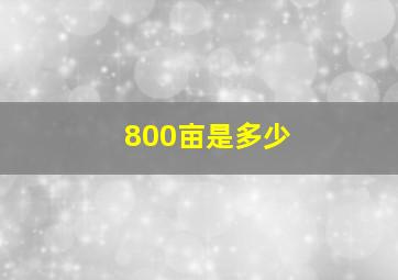 800亩是多少