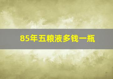 85年五粮液多钱一瓶