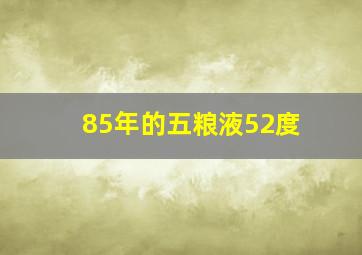 85年的五粮液52度