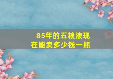 85年的五粮液现在能卖多少钱一瓶