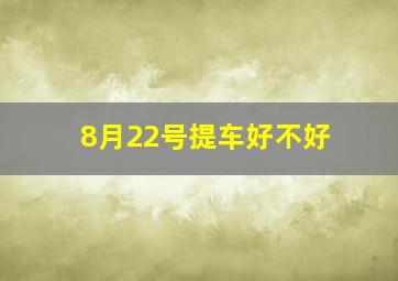 8月22号提车好不好