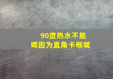 90度热水不能喝因为直角卡喉咙