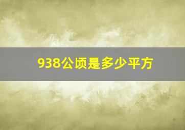 938公顷是多少平方