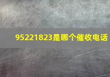 95221823是哪个催收电话