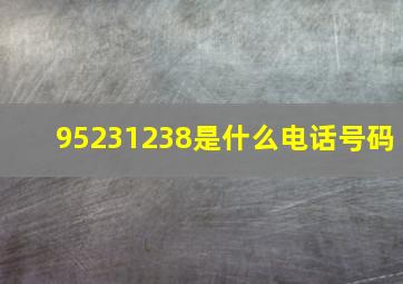 95231238是什么电话号码