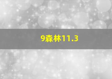 9森林11.3