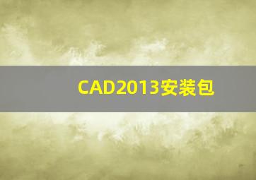 CAD2013安装包