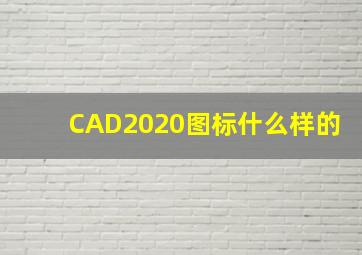 CAD2020图标什么样的