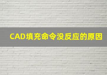 CAD填充命令没反应的原因