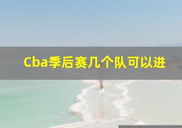 Cba季后赛几个队可以进