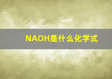 NAOH是什么化学式