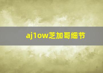 aj1ow芝加哥细节