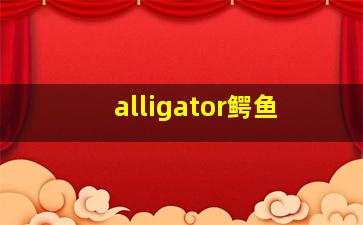 alligator鳄鱼