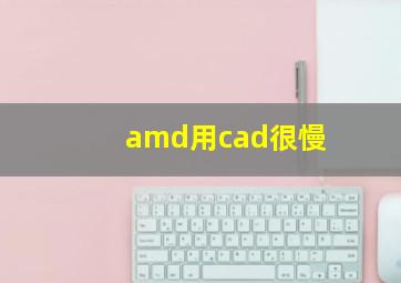 amd用cad很慢