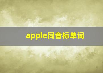 apple同音标单词