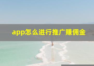 app怎么进行推广赚佣金