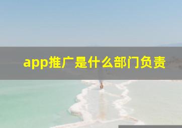 app推广是什么部门负责