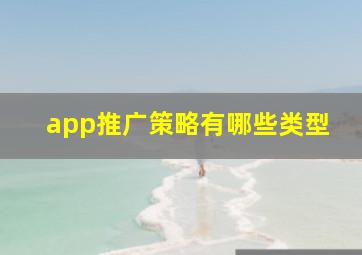 app推广策略有哪些类型