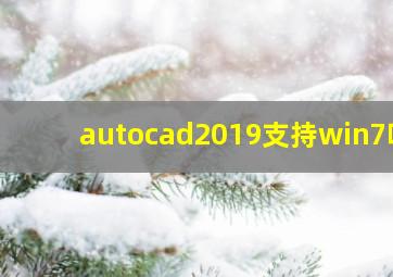 autocad2019支持win7吗