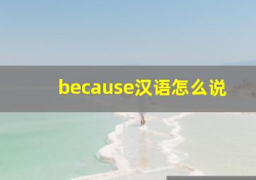 because汉语怎么说