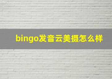 bingo发音云美摄怎么样