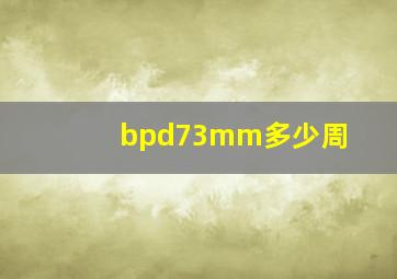 bpd73mm多少周