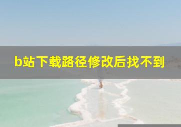 b站下载路径修改后找不到