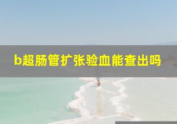 b超肠管扩张验血能查出吗