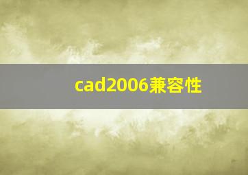 cad2006兼容性