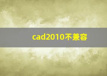 cad2010不兼容