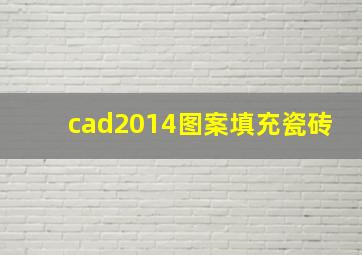 cad2014图案填充瓷砖