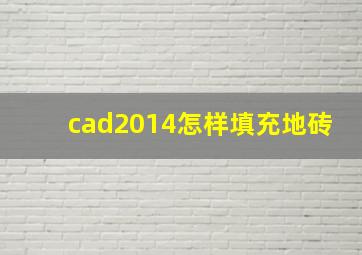 cad2014怎样填充地砖