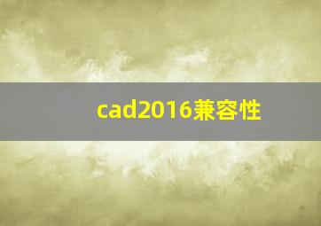 cad2016兼容性