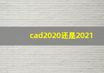 cad2020还是2021