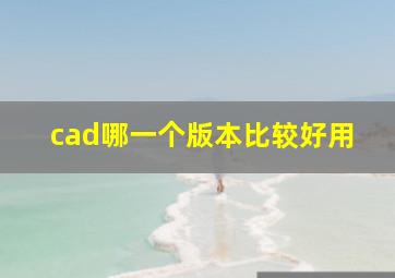 cad哪一个版本比较好用