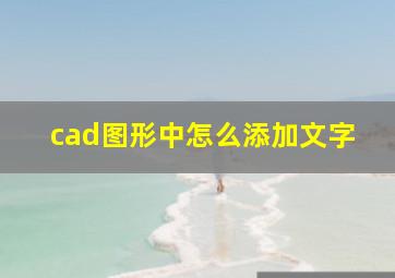 cad图形中怎么添加文字