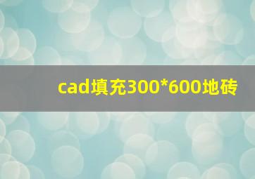 cad填充300*600地砖