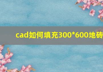 cad如何填充300*600地砖