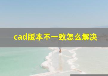 cad版本不一致怎么解决