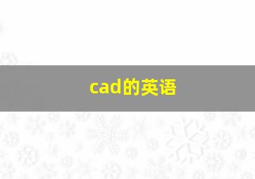 cad的英语