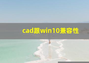 cad跟win10兼容性