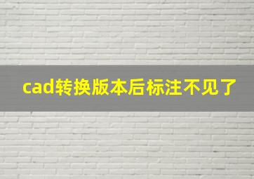 cad转换版本后标注不见了