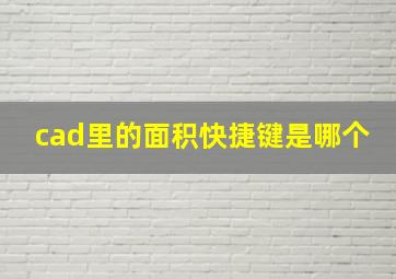 cad里的面积快捷键是哪个