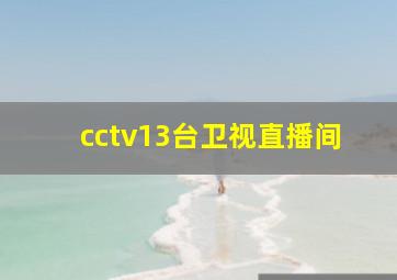 cctv13台卫视直播间