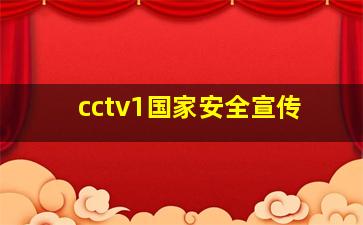 cctv1国家安全宣传