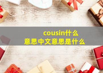 cousin什么意思中文意思是什么