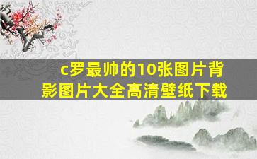 c罗最帅的10张图片背影图片大全高清壁纸下载