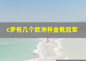 c罗有几个欧洲杯金靴冠军