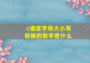 c语言字母大小写转换的数字是什么