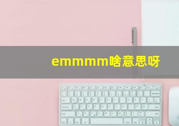 emmmm啥意思呀